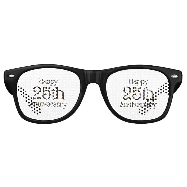 Happy 25th Anniversary Party Retro Sunglasses (Front)