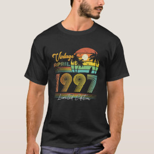 Happy 25Th Birthday 25 Years Old Vintage April 199 T-Shirt