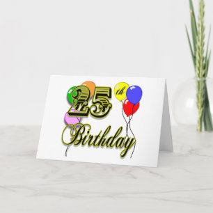 Happy 25th Birthday Merchandise Card