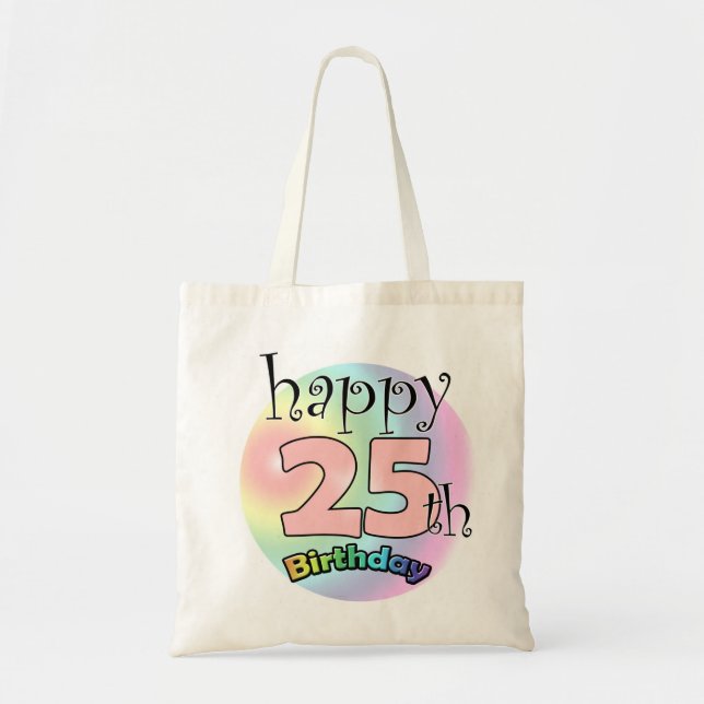Happy 25th Birthday Tote Bag (Front)