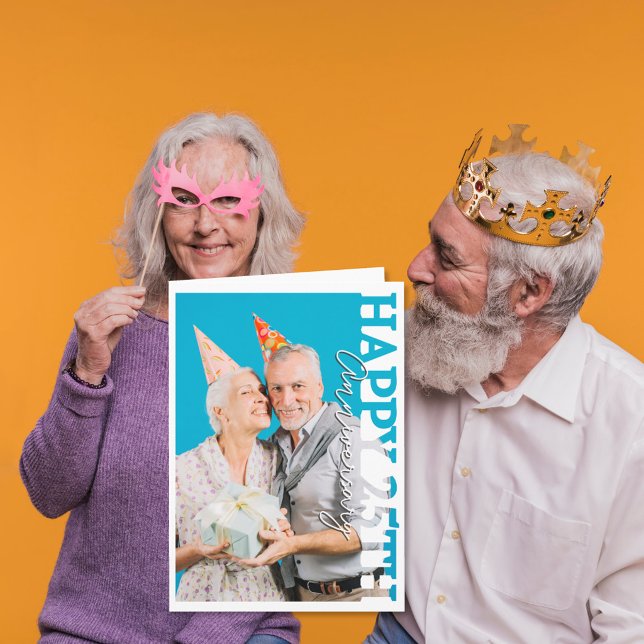 Happy 25th silver wedding Anniversary Photo Card (Creator Uploaded)