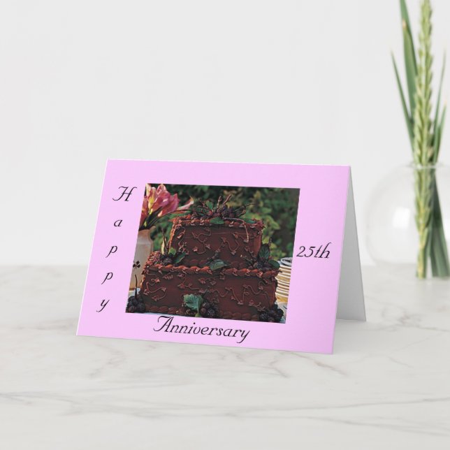 "HAPPY ***25TH*** WEDDING ANNIVERSARY" CARD (Front)