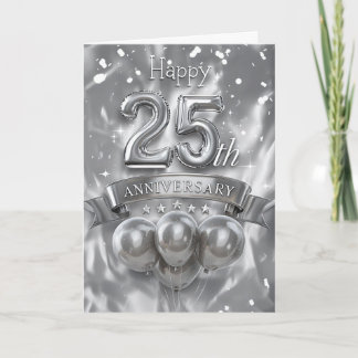 Happy 25th Wedding Anniversary Card