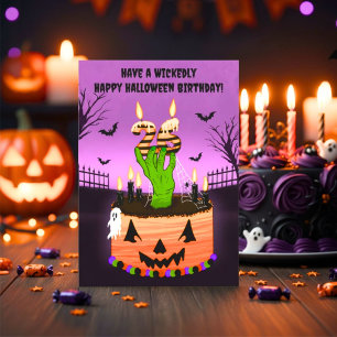 Happy 26th Halloween Birthday Spooky Cake Card