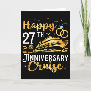 Happy 27th Anniversary Cruise Golden Wedding Trip  Card