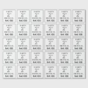 HAPPY 2ND BIRTHDAY; Art Deco Style; Custom Name Wrapping Paper