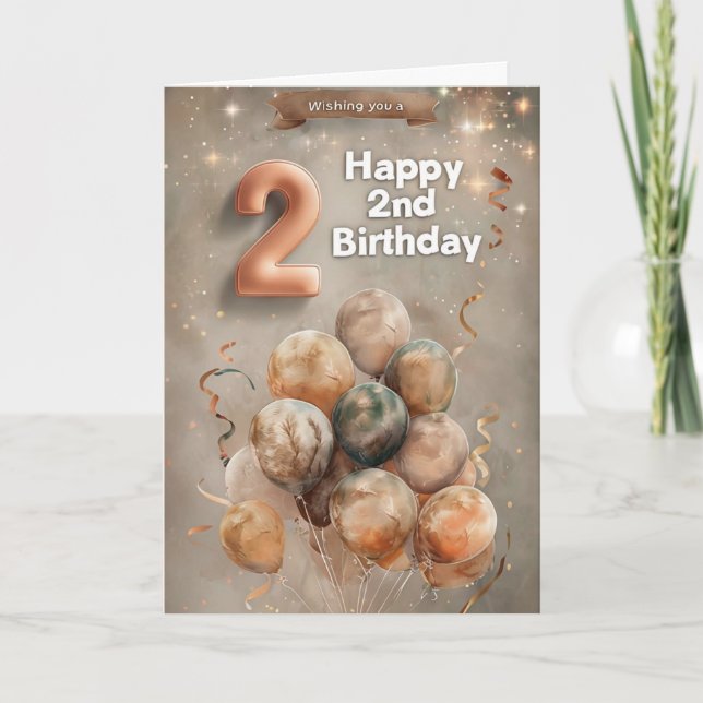 Happy 2nd Birthday Card (Front)