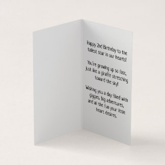 Happy 2nd Birthday - Children's Card