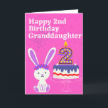 Happy 2nd Birthday Granddaughter Card<br><div class="desc">A cute birthday card for your Granddaughter on her 2nd Birthday.</div>