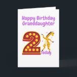 Happy 2nd Birthday Granddaughter Card<br><div class="desc">A lovely 2nd birthday card for your granddaughter.</div>