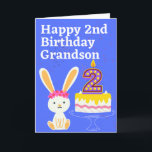 Happy 2nd Birthday Grandson Card<br><div class="desc">A cute birthday card for your Grandson on his 2nd birthday.</div>