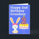 Happy 2nd Birthday Grandson Card<br><div class="desc">A cute birthday card for your Grandson on his 2nd birthday.</div>
