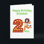 Happy 2nd Birthday Grandson Card<br><div class="desc">A lovely birthday card for your 2 year old Grandson.</div>