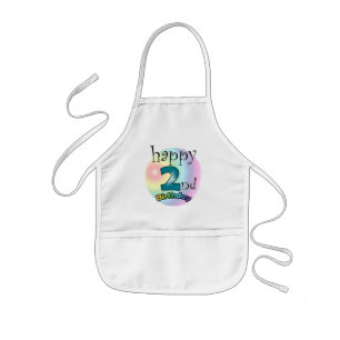 Happy 2nd Birthday Kids Apron