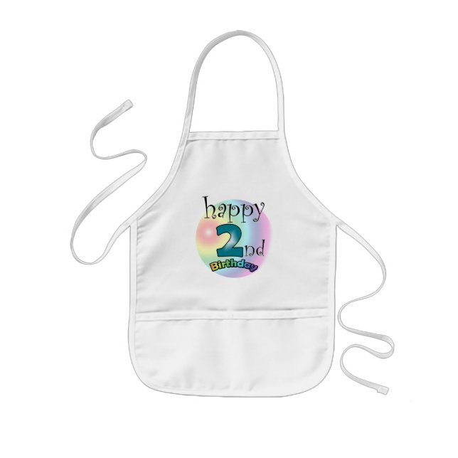 Happy 2nd Birthday Kids Apron (Front)