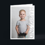 Happy 2nd Birthday Photo college Card<br><div class="desc">Happy 2nd Birthday Photo Frame Card Celebrate a special milestone with this Happy [AGE] Birthday photo frame card, featuring a fun cutout design where your own photo becomes part of the artwork. The bold “Happy [AGE] Birthday” wording overlays the image, creating a playful and personalised greeting perfect for children’s birthday...</div>