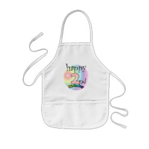 Happy 2nd Birthday (roze) Kids Apron
