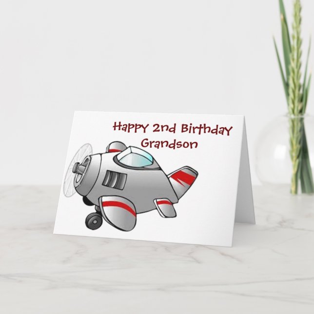 **HAPPY 2nd BIRTHDAY TO OUR GRANDSON** Card (Front)