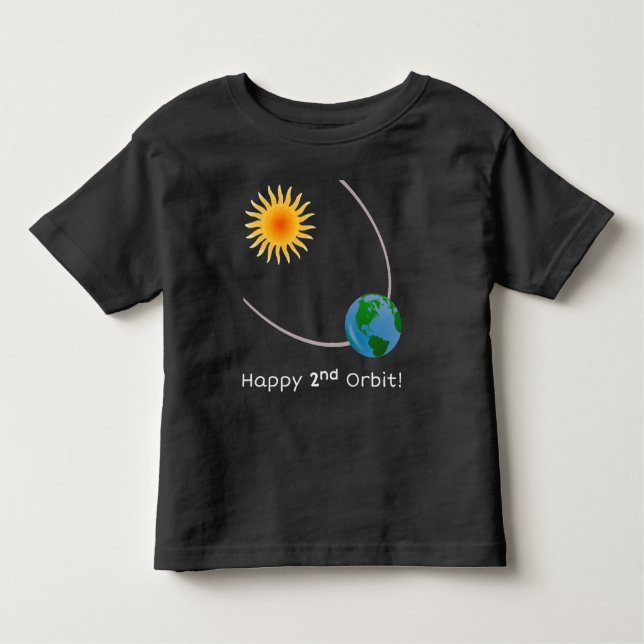 Happy 2nd Orbit Space Birthday Shirt (Front)