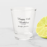 Happy 30th birthday add name date stylish simple  shot glass<br><div class="desc">design</div>