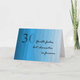 Happy 30th Birthday Blues Card