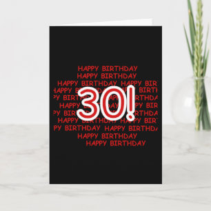 Happy 30th Birthday Card