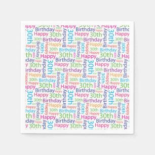 Happy 30th Birthday Napkins