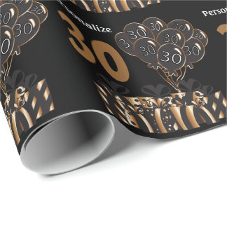Happy 30th Birthday | Personalise Wrapping Paper