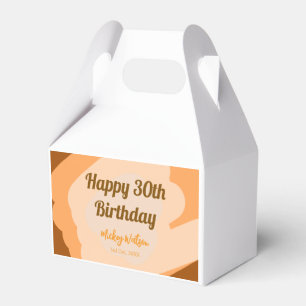 Happy 30th birthday rustic wooden Halloween fall b Favour Box
