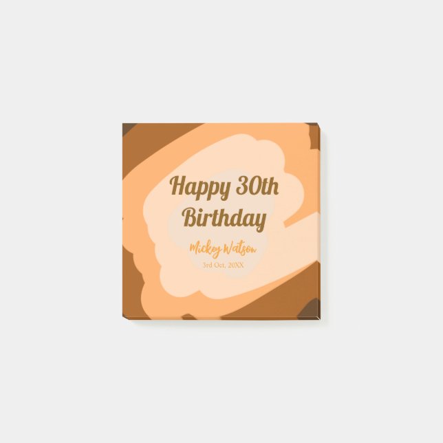Happy 30th birthday rustic wooden Halloween fall b Post-it Notes (Front)