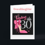 HAPPY *30th BIRTHDAY TO  YOU *GRANDDAUGHTER* Card<br><div class="desc">HAPPY **30th*** BIRTHDAY  ***GRANDDAUGHTER**** THANKS FOR STOPPING BY ONE OF MY EIGHT STORES!</div>