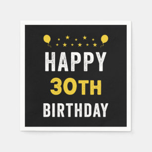 Happy 30th Birthday Tricenarian Celebration Party Napkin