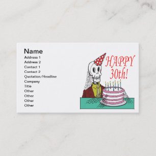 Happy 30th business card