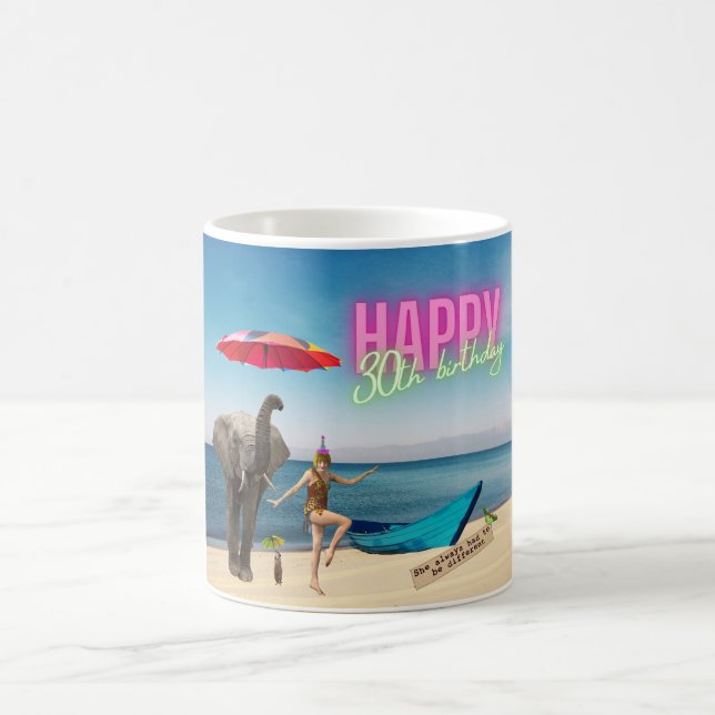 Happy 30th Fun & Funky Birthday  Coffee Mug (Center)