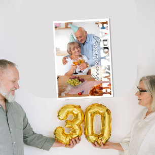 Happy 30th pearl wedding Anniversary Photo Card