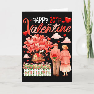 Happy 30th Valentine Floral Couple Family Proud An Card