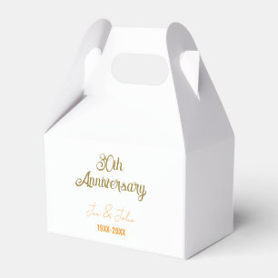 Happy 30th wedding anniversary golden orange vinta favour box