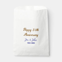 Happy 30th wedding anniversary royal blue golden s