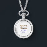 Happy 30th wedding anniversary royal blue golden s watch<br><div class="desc">Design</div>