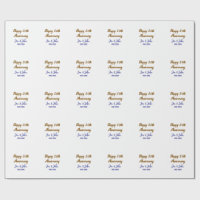 Happy 30th wedding anniversary royal blue golden s