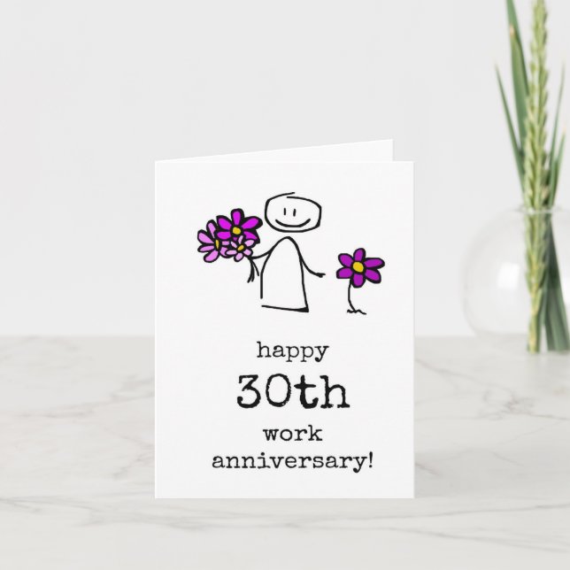 Happy 30th Work Anniversary Card (Front)