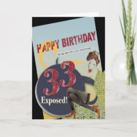 Happy 33rd Birthday worn vintage flare old age 33