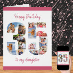 Happy 35th Birthday Daughter Big 35 Photo Collage<br><div class="desc">Say Happy 35th Birthday with a big birthday card and a unique photo collage. This large birthday card is editable to personalise for your wife, daughter or a named friend, for example and has the number 35 filled with your own photos. You can also edit the messages inside the card....</div>