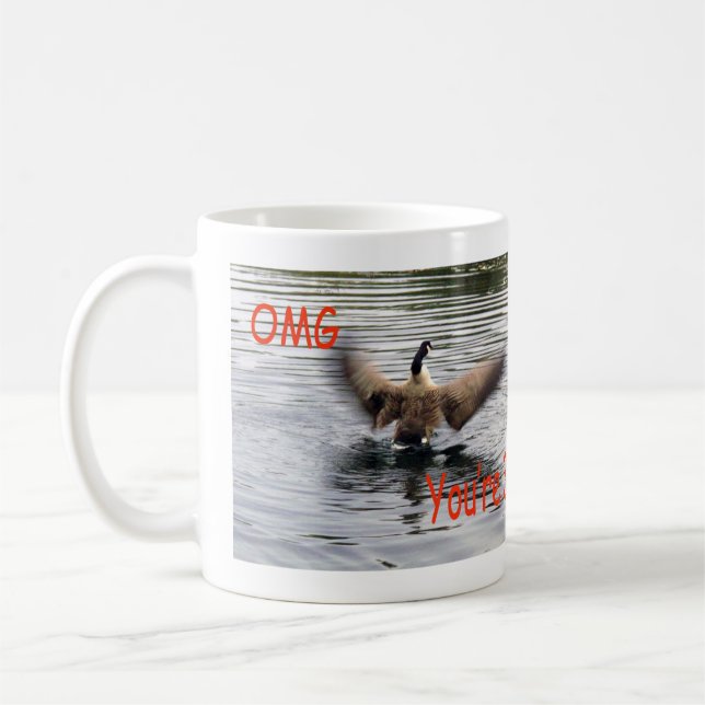 Happy 39th Birthday Goose flapping Coffee Mug (Left)