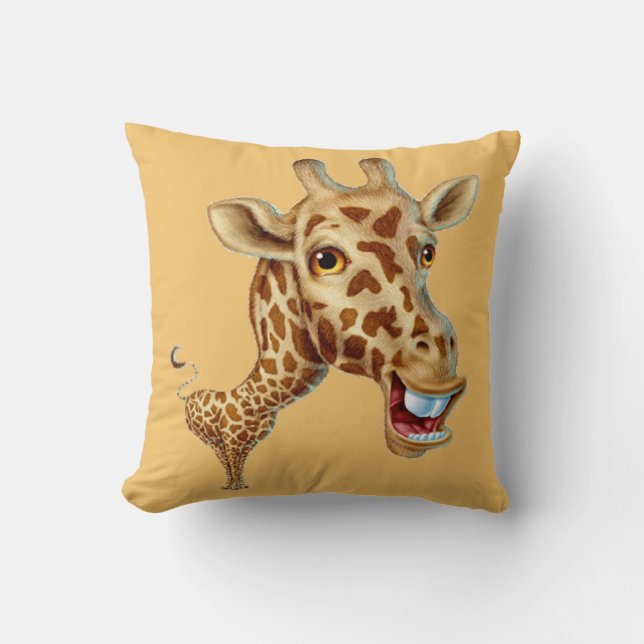 Happy 3D Giraffe Cushion (Front)