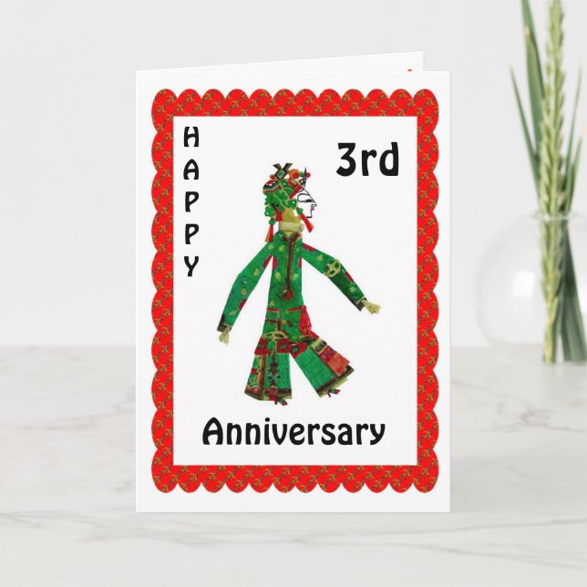 Happy 3rd Anniversary Card (Front)