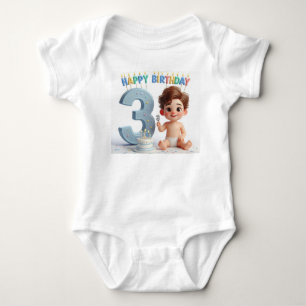 Happy 3rd Birthday Baby Bodysuit