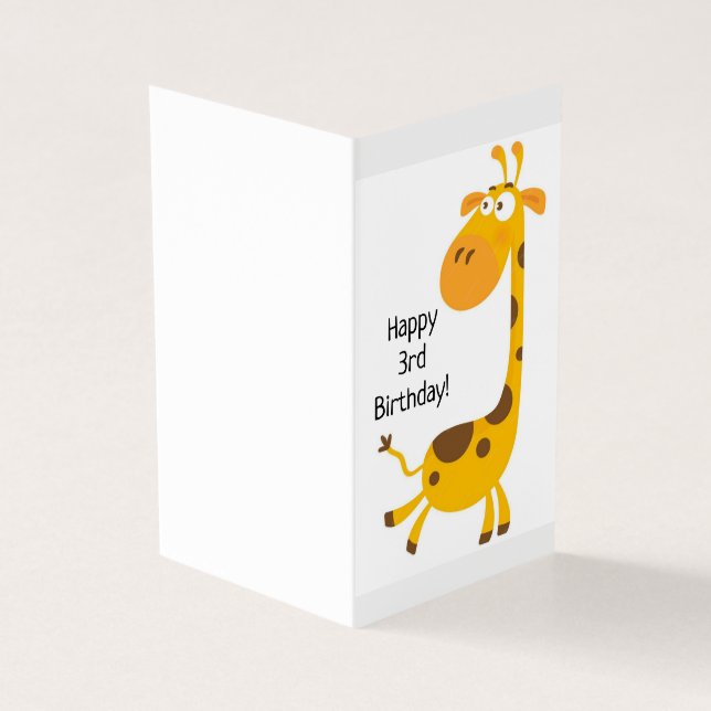 Happy 3rd Birthday - Children's Card (Outside)
