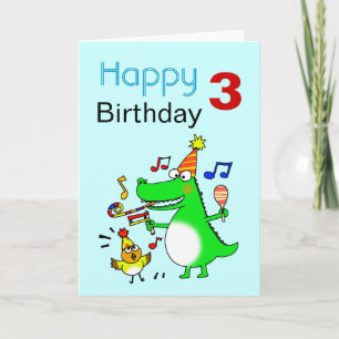 Happy 3rd Birthday ( I am 3 ) Card