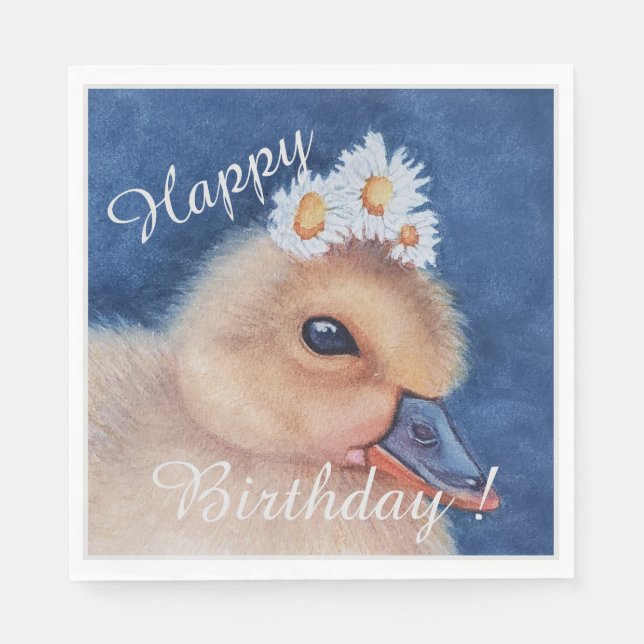 Happy 3rd Birthday Party Celebration Napkin (Front)